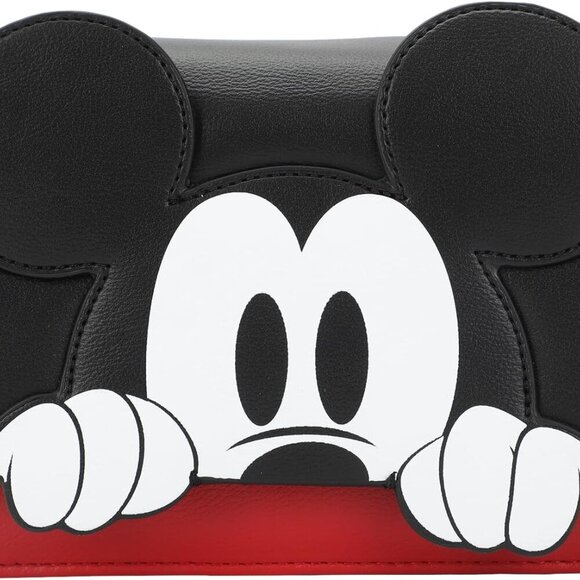 Disney Mickey Mouse Crossbody Wallet, OSFA, Red - Picture 1 of 7